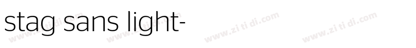 stag sans light字体转换